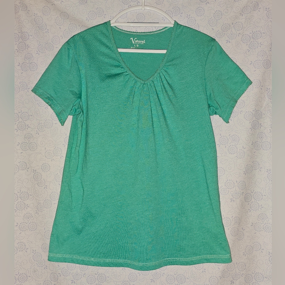 Bundle of 6 Natural Reflections Women’s V‑Neck T‑Shirts Large Mixed Colors Lot - Picture 7 of 7